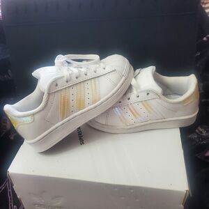 New Toddler Girl's Adidas Superstar Shell Toe Tennis Shoes